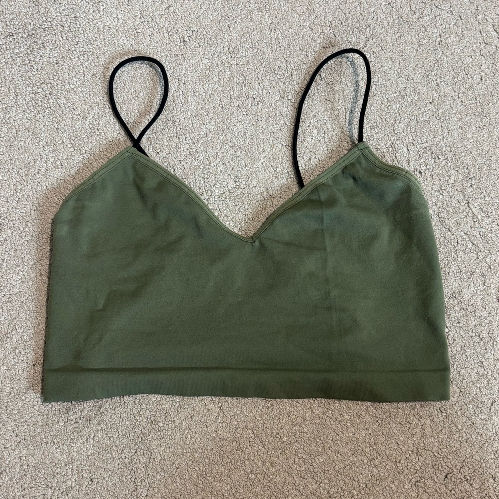 Free People Olive Green Bralet